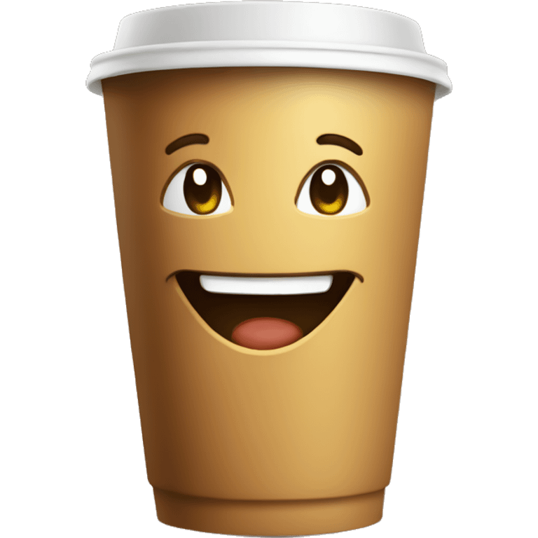 Cupo of coffee smiling  emoji