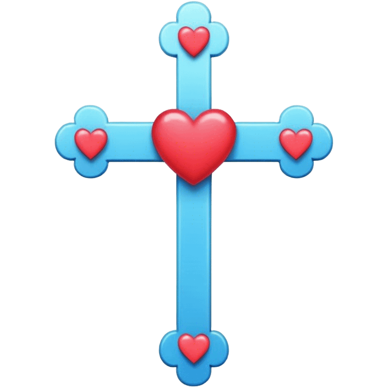 Cross with hearts emoji