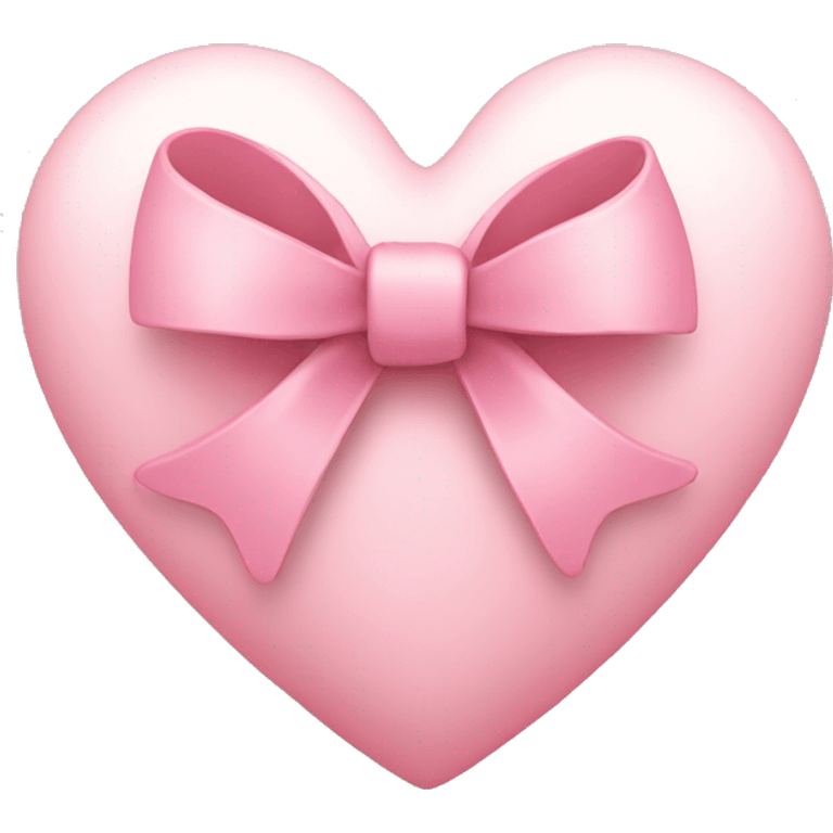 a light pink heart with bow wrapped around it emoji