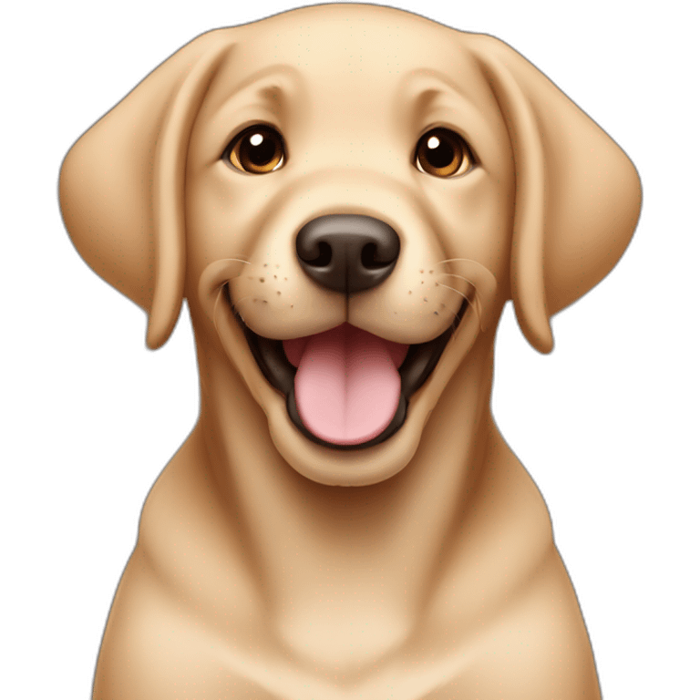 Happy sweet brown Labrador puppy emoji