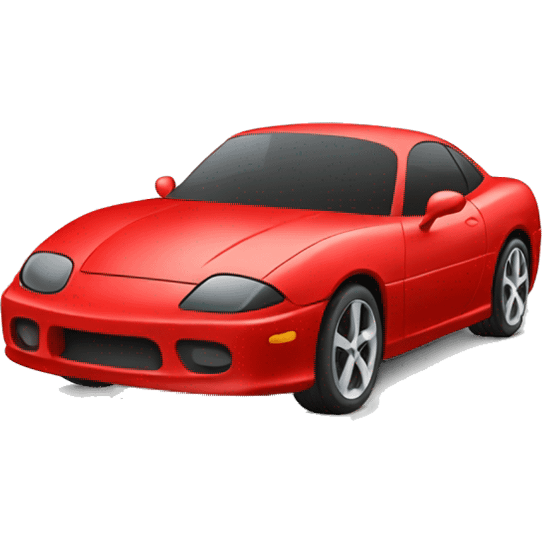 Red sports car with glasses  emoji