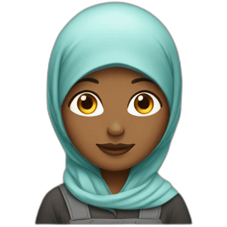 Hijab girl farmer emoji