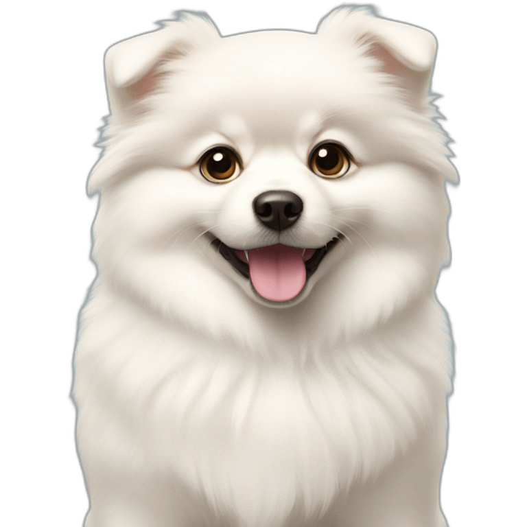 white Pomeranian puppy emoji