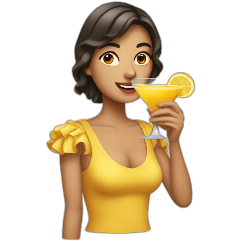 Mujer con coctel  emoji