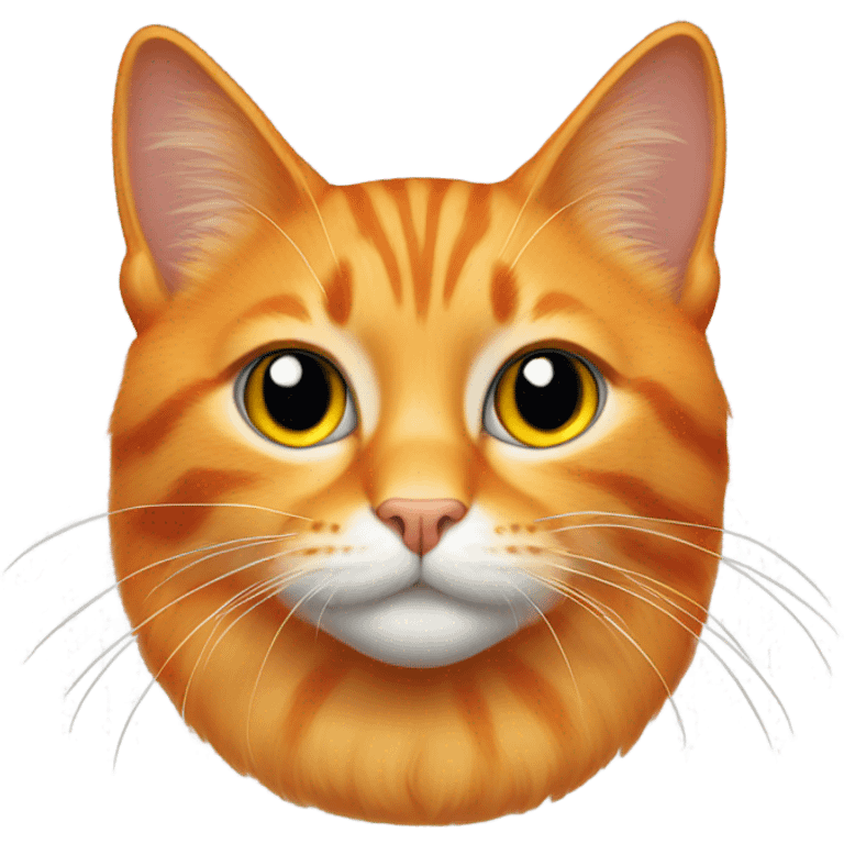 a orange cat with eyes open emoji