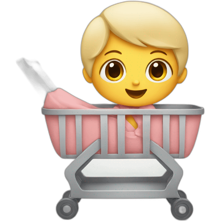 baby in trolley emoji