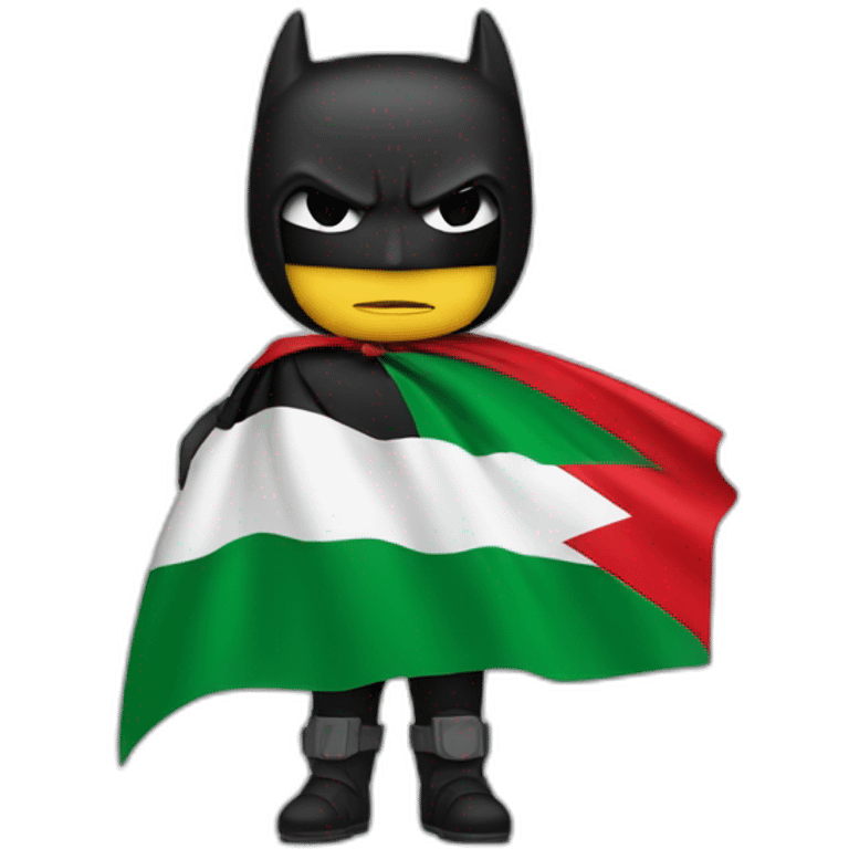 Batman with Palestine flag emoji