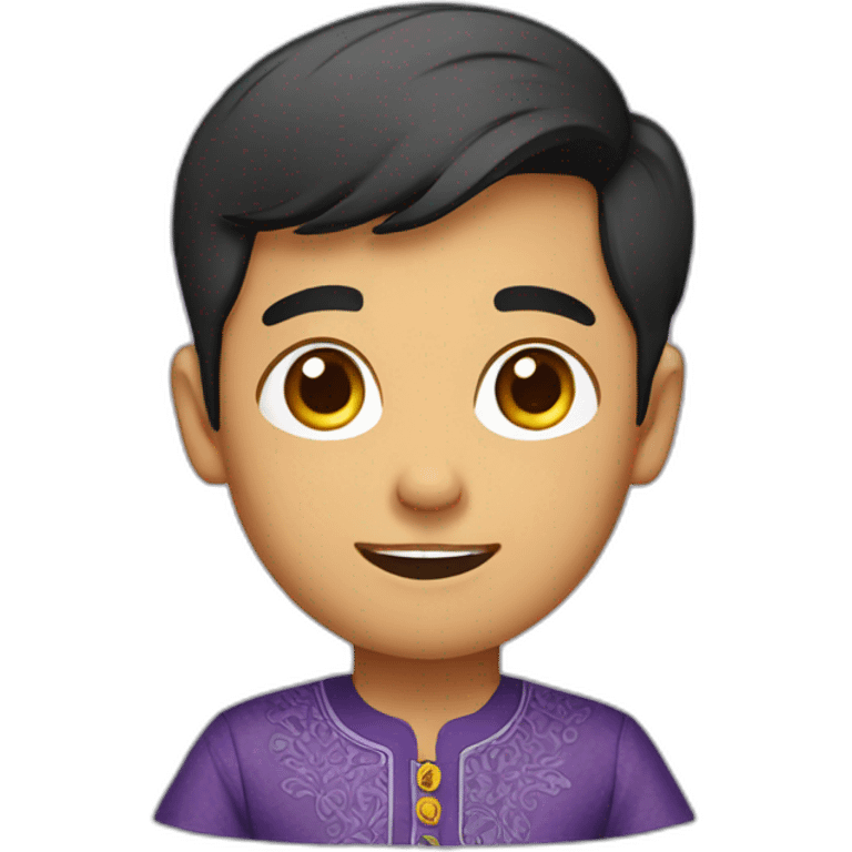 A malay boy wearing baju melayu emoji