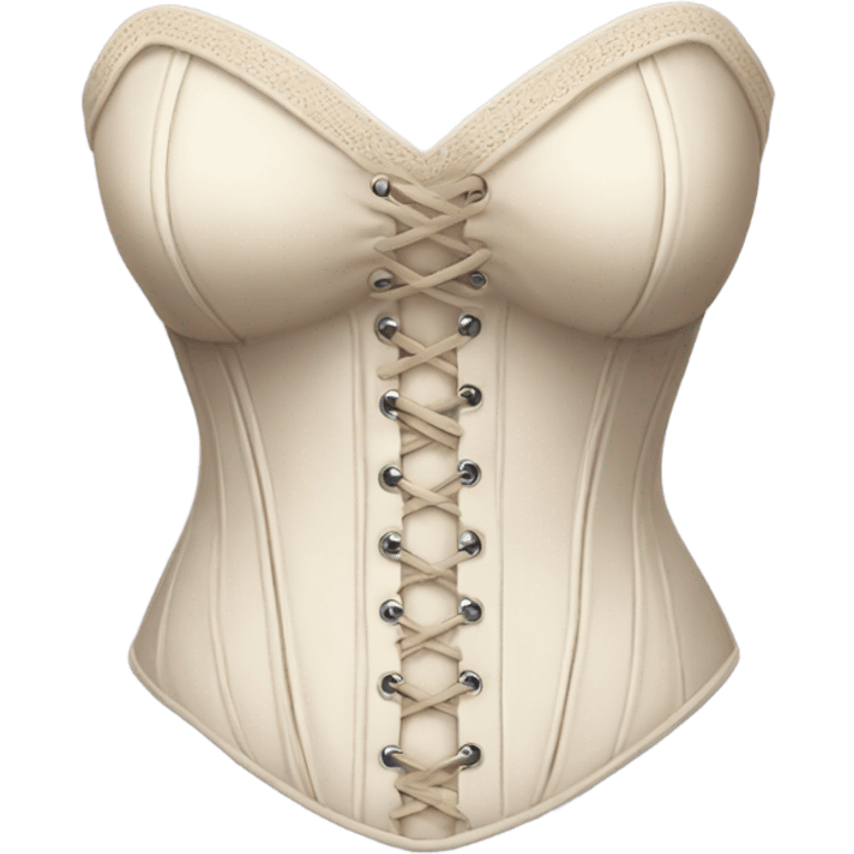 Cute white, a tiny bit beige corset emoji