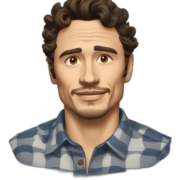 james franco cartoon wearing shirt emoji