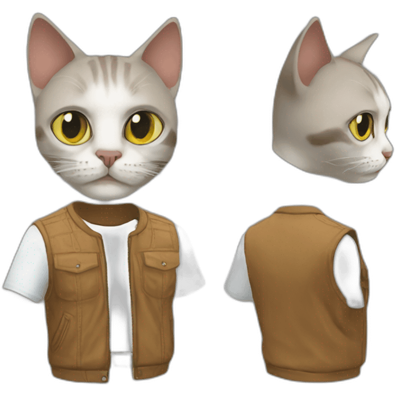 Cat with GTA San Andreas look emoji