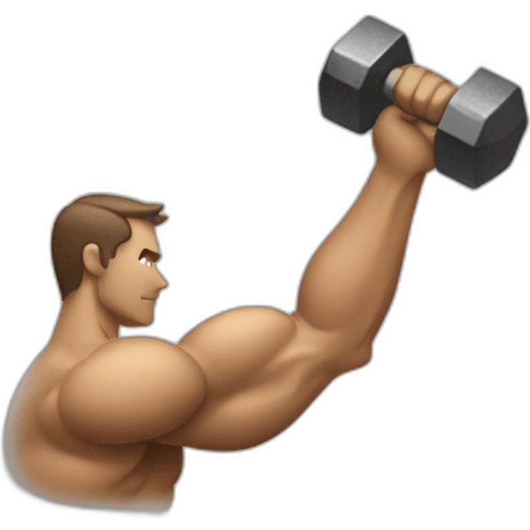 Arm with dumbbell in hand doing a hammer curl emoji