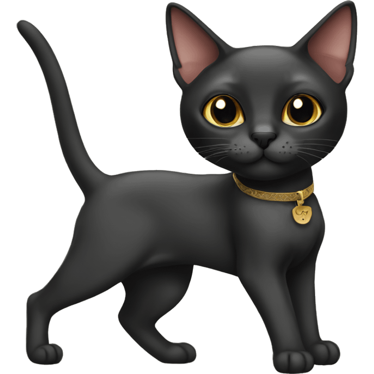 Black oriental cat  emoji