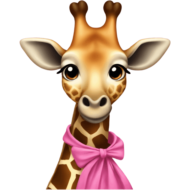 Giraffe with pink dress  emoji