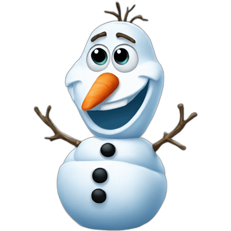 olaf snowman, frozen, saddly emoji