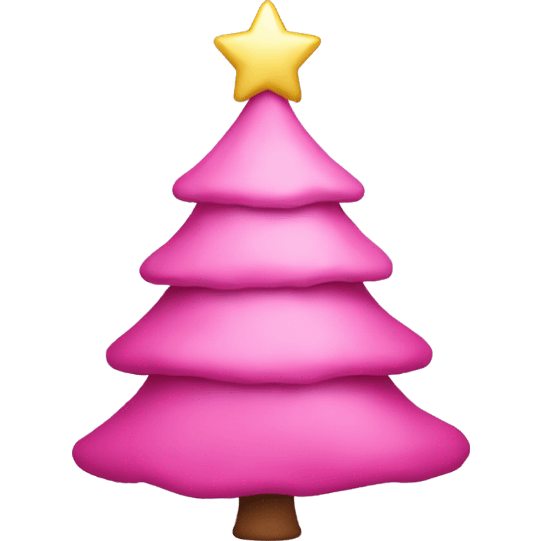 Pink Christmas tree emoji