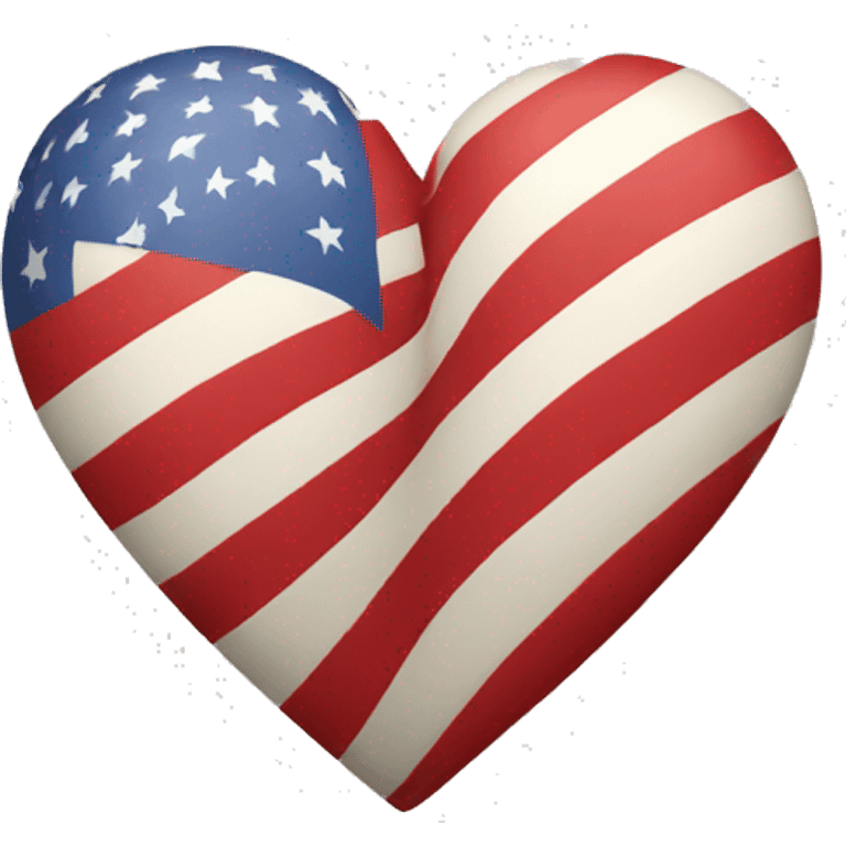 A heart with the American flag pattern  emoji