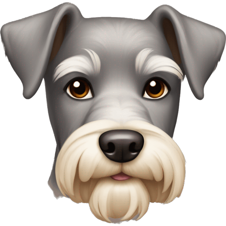 brown and cream schnauzer blue eyes emoji