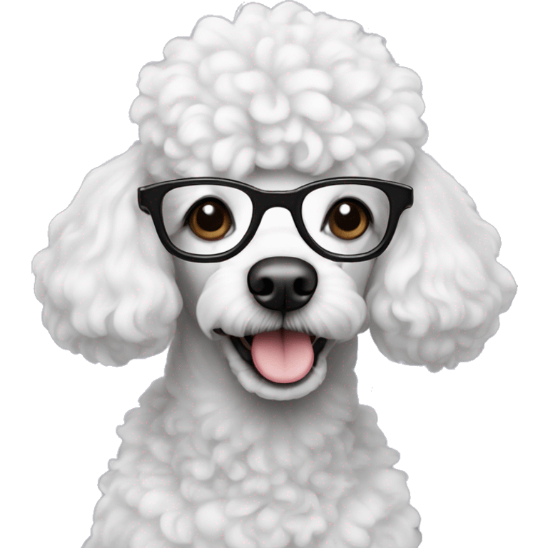 Poodle whith glasses emoji