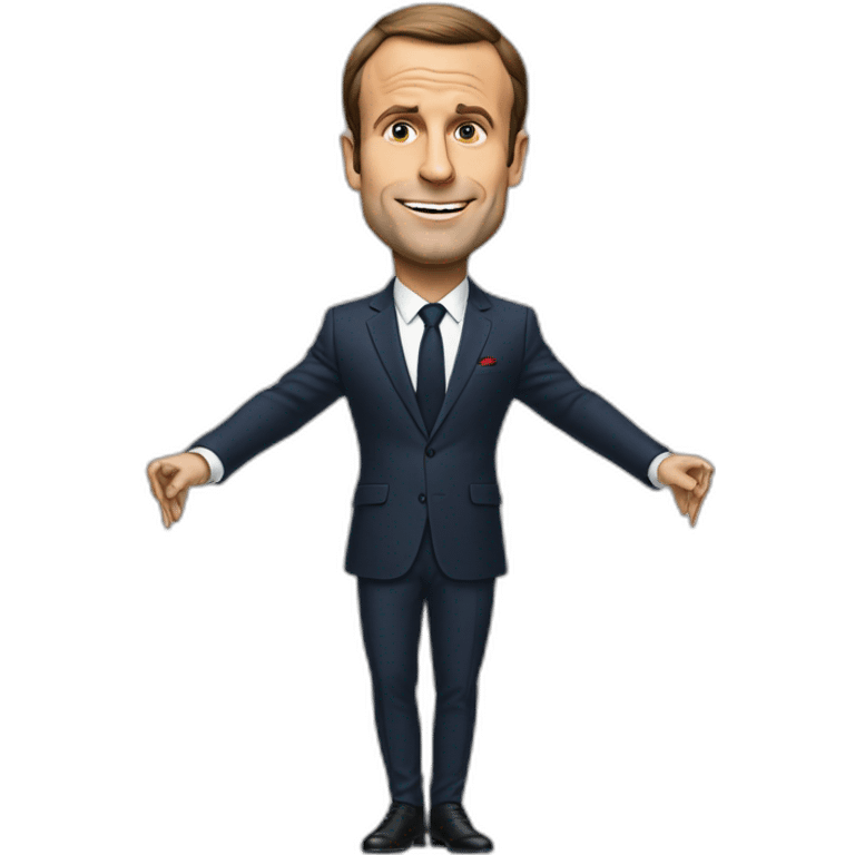 Macron qui fait l'equilibre emoji