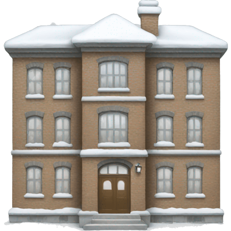 Snowy building  emoji