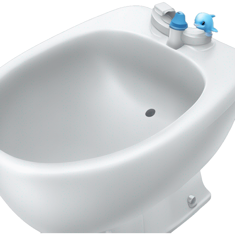 bidet with dolphin emoji