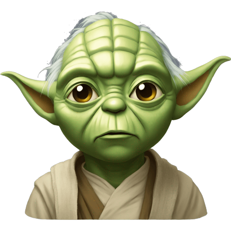 yoda head frown emoji