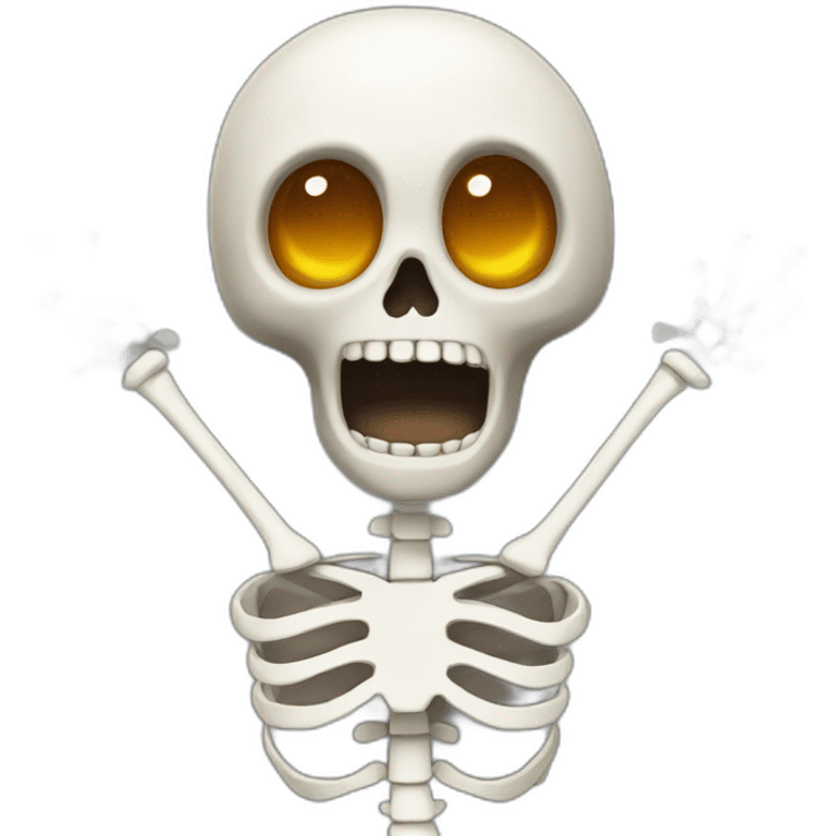 Panic skeleton emoji