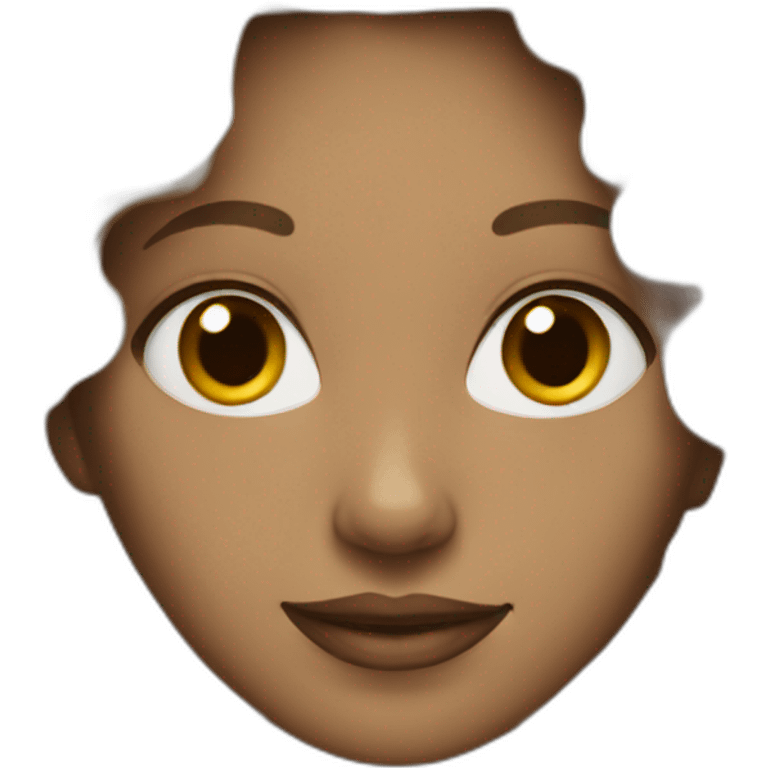 white woman curly brown hair emoji