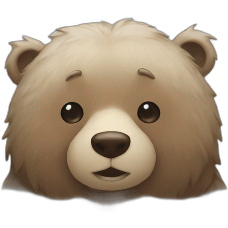 Bear in a bath looking at me emoji