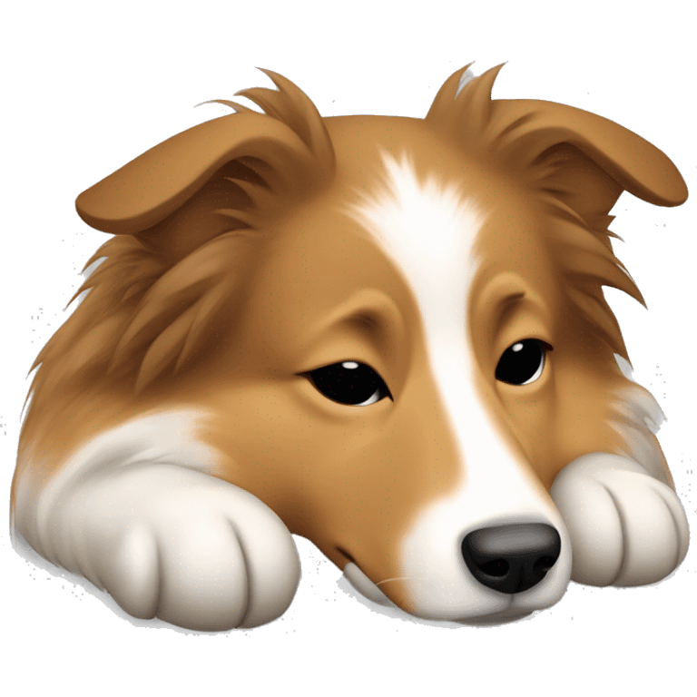 sleeping shetland sheepdog emoji