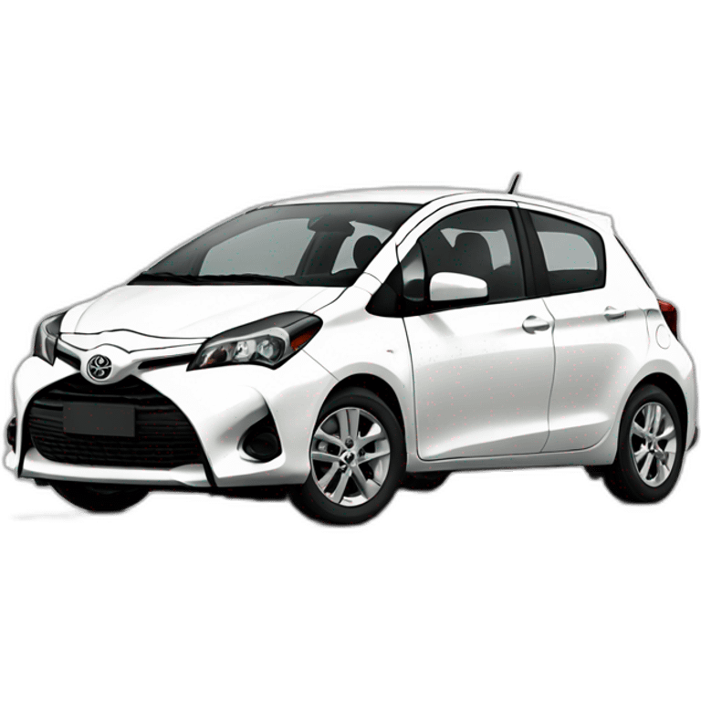 Toyota yaris 2017 sport white emoji