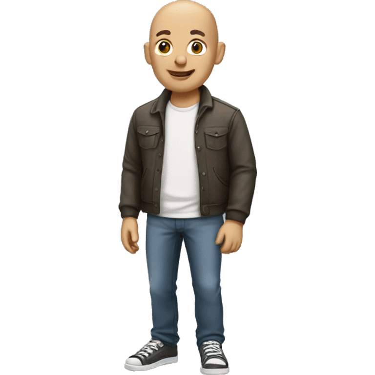 bald man in casual attire emoji