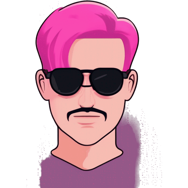 pink hair man with eye patch emoji