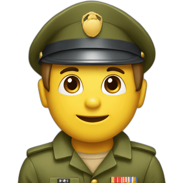 Militaire avec une loutre sur epaule emoji