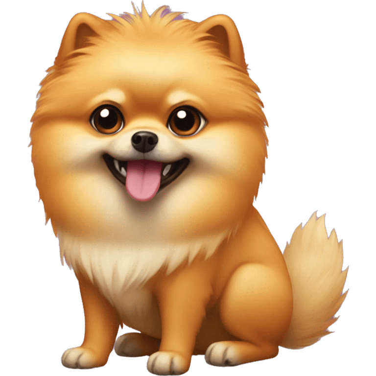 Pomeranian as a dino emoji