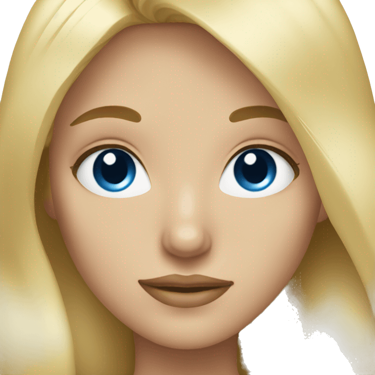 blonde girl blue eyes emoji