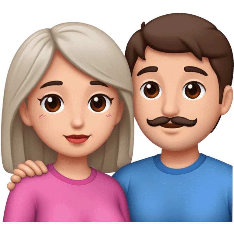 Pareja de hombre y mujer enamorados emoji