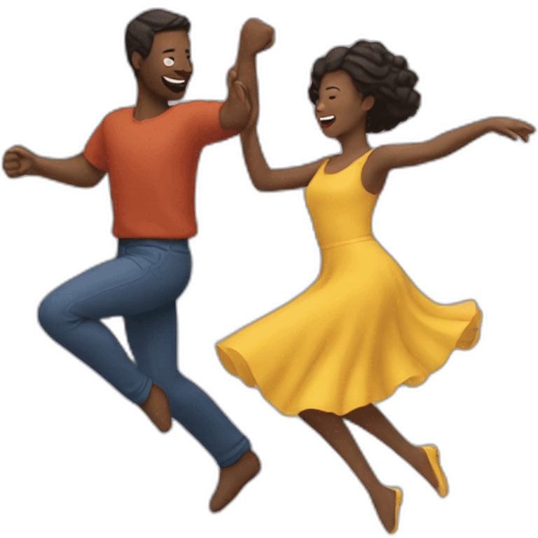 Two people dancing horizontally emoji