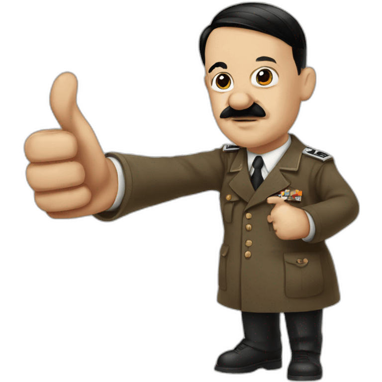 pregnant Adolf Hitler giving you a thumbs up emoji