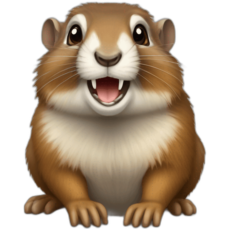 Marmotte avec un rat emoji