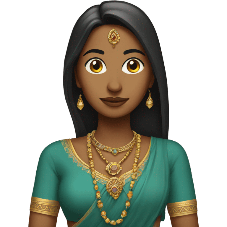 An indian woman in Indian attire emoji