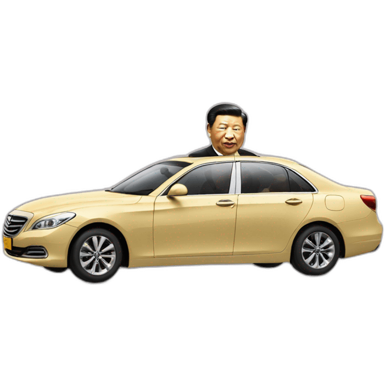 Xi Jinping with chinese car emoji