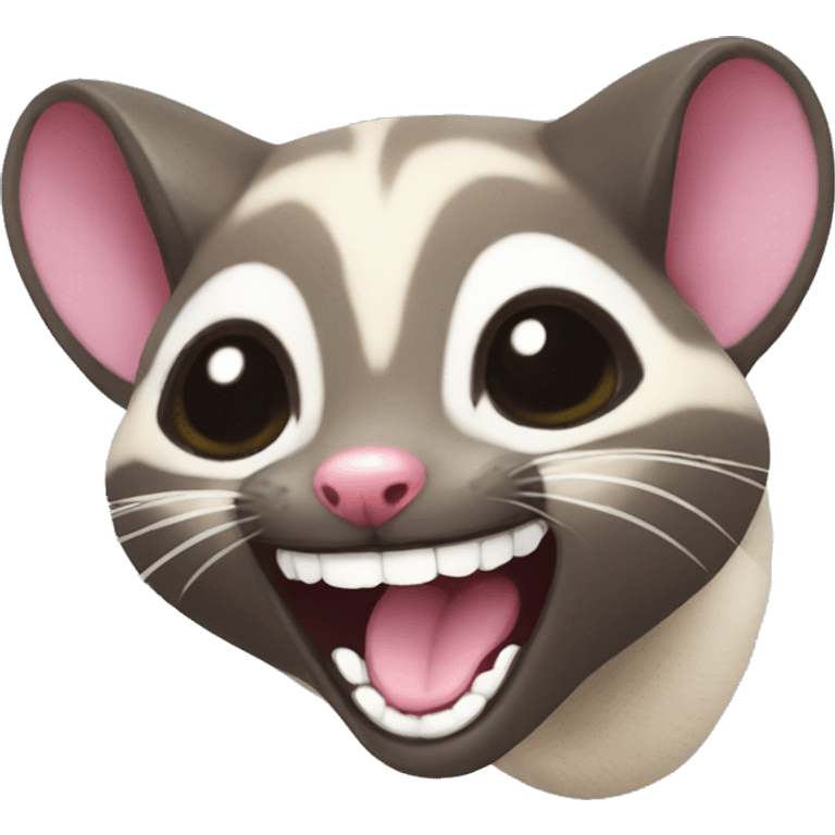 Laughing sugar glider emoji