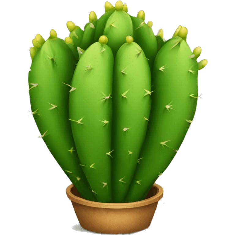 round Nopal without pot emoji