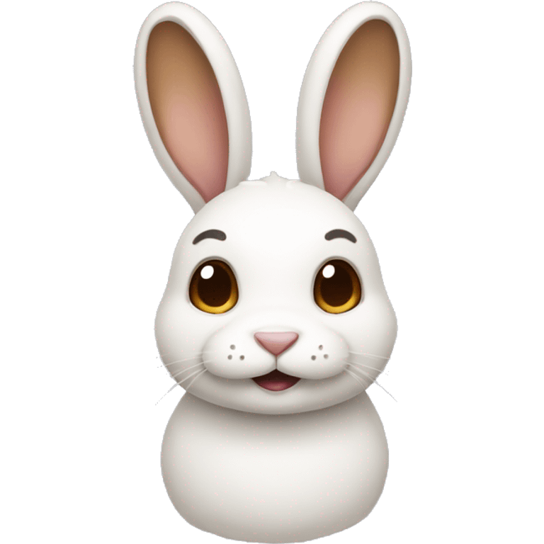 brown and white rabbit emoji