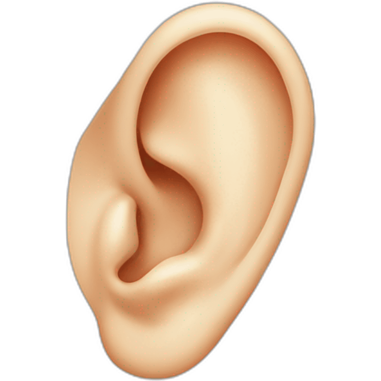 human ear, listening emoji