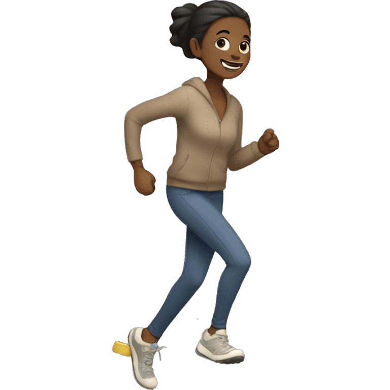 Someone who is running with springs under her shoes emoji