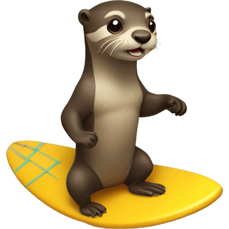 Surfing otter emoji