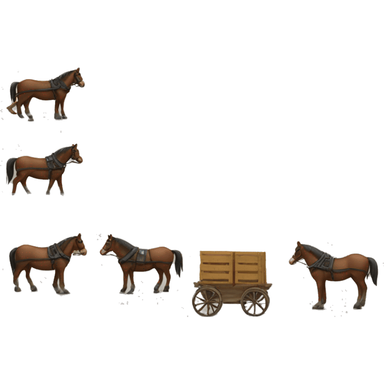 A horse-drawn cart with crates emoji